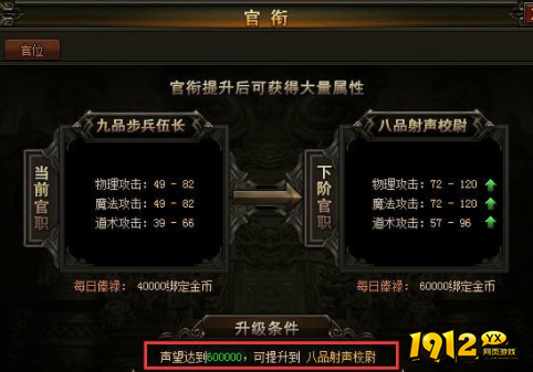 《百战沙城》官衔如何提升 俸禄如何获取