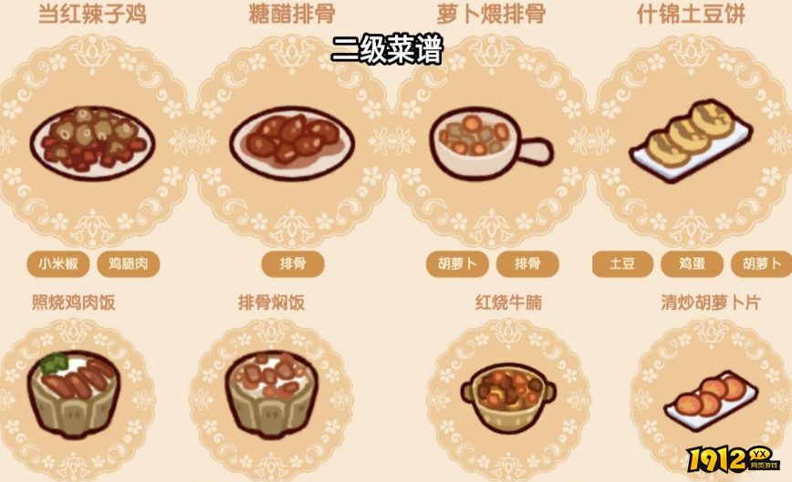 我的休闲时光二级菜谱是什么 我的休闲时光二级菜谱介绍 我的休闲时光二级菜谱是什么 我的休闲时光二级菜谱介绍