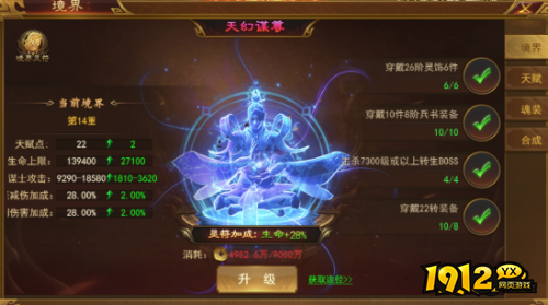 《霸者天下》境界灵符作用是什么 境界系统玩法介绍