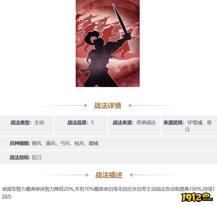 三国志·战略版竭力佐谋战法是什么 三国志·战略版竭力佐谋战法详情