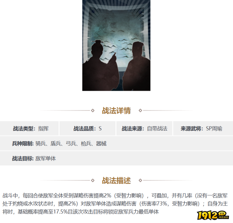 三国志·战略版江天长焰战法怎么样 三国志·战略版江天长焰战法一览